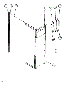 Refrigerator Door (Cont.) parts for Amana Side-By-Side Refrigerator SXDE526M-P1164001W from AppliancePartsPros.com
