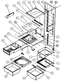 Shelving & Drawers (Ref) parts for Amana Side-By-Side Refrigerator SXDE526M-P1164001W from AppliancePartsPros.com