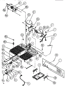 Tecumseh Compressor parts for Amana Side-By-Side Refrigerator SXDE526M-P1164001W from AppliancePartsPros.com