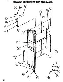 Door / Hinge / Trim Freezer parts for Amana Side-By-Side Refrigerator SXDE528MW-P1173401W from AppliancePartsPros.com
