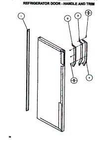 Refrigerator Door (Cont.) parts for Amana Side-By-Side Refrigerator SXDE528MW-P1173401W from AppliancePartsPros.com