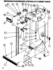 Controls & Cabinet (Ref / Frz) parts for Amana Side-By-Side Refrigerator SXDE528MW-P1173401W from AppliancePartsPros.com