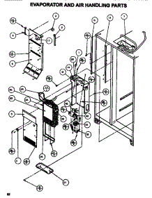 Evaporator & Air Handling parts for Amana Side-By-Side Refrigerator SXDE528MW-P1173401W from AppliancePartsPros.com