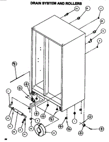 Drain System & Rollers parts for Amana Side-By-Side Refrigerator SXDE528MW-P1173401W from AppliancePartsPros.com
