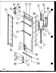 Refrigerator Door parts for Amana Side-By-Side Refrigerator SXDT25H-P7836002W from AppliancePartsPros.com