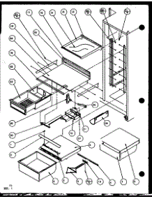 Refrigerator Shelving And Drawers parts for Amana Side-By-Side Refrigerator SXDT25H-P7836002W from AppliancePartsPros.com