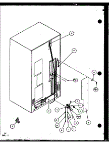 Cabinet Back parts for Amana Side-By-Side Refrigerator SXDT25H-P7836002W from AppliancePartsPros.com