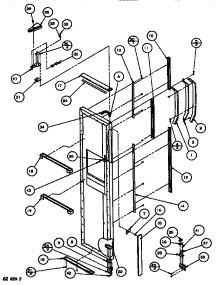 Door / Hinge / Trim Freezer parts for Amana Side-By-Side Refrigerator SXDT522J-P7845301W from AppliancePartsPros.com