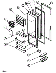 Refrigerator Door parts for Amana Side-By-Side Refrigerator SXDT522J-P7845304W from AppliancePartsPros.com