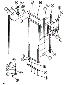 Door / Hinge / Trim Refrigerator parts for Amana Side-By-Side Refrigerator SXDT522K-P1140601W from AppliancePartsPros.com