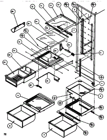 Shelving & Drawers (Ref) parts for Amana Side-By-Side Refrigerator SXDT522M-P1164201W from AppliancePartsPros.com