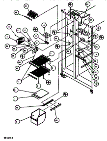 Freezer Shelving & Ref Light parts for Amana Side-By-Side Refrigerator SXDT526J-P7845302W from AppliancePartsPros.com