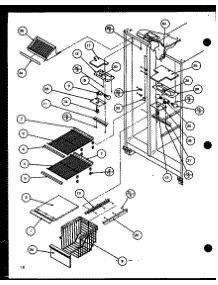 Freezer Shelving And Refrigerator Light (Sxi20j / P7870122w) parts for Amana Side-By-Side Refrigerator SXI20J-P7870122W from AppliancePartsPros.com