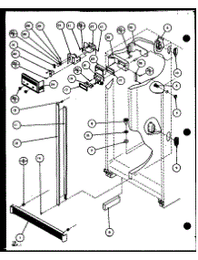 Refrigerator / Freezer Controls And Cabinet Parts (Sxi20j / P7870122w) parts for Amana Side-By-Side Refrigerator SXI20J-P7870122W from AppliancePartsPros.com