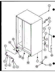 Rollers And Back Unit (Sxi20j / P7870122w) parts for Amana Side-By-Side Refrigerator SXI20J-P7870122W from AppliancePartsPros.com