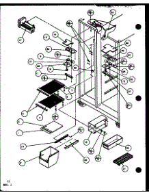 Freezer Shelving And Refrigerator Light (Sx25h / P7836005w) (Sxp25h / P7836006w) (Sx22h / P7836015w) (Sxp22h / P7836016w) (Sxp25h / P7836034w) parts for Amana Side-By-Side Refrigerator SXP22H-P7836016W from AppliancePartsPros.com