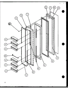 Freezer Door (Sx25h / P7836005w) (Sxp25h / P7836006w) (Sx22h / P7836015w) (Sxp22h / P7836016w) (Sxp25h / P7836034w) parts for Amana Side-By-Side Refrigerator SXP25H-P7836006W from AppliancePartsPros.com