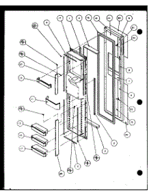 Freezer Door parts for Amana Side-By-Side Refrigerator SXPD20H-P7836029W from AppliancePartsPros.com