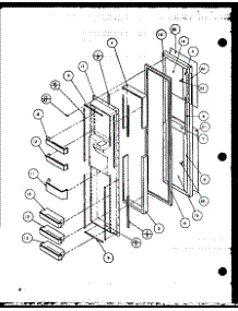 Freezer Door parts for Amana Side-By-Side Refrigerator SXPD25H-P7836003W from AppliancePartsPros.com