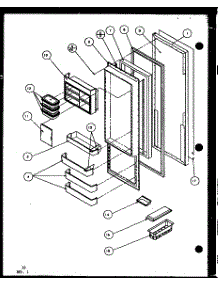 Refrigerator Door parts for Amana Side-By-Side Refrigerator SXPD25H-P7836003W from AppliancePartsPros.com