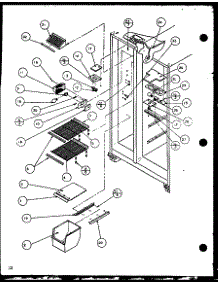Freezer Shelving And Refrigerator Light parts for Amana Side-By-Side Refrigerator SXPD25H-P7836003W from AppliancePartsPros.com