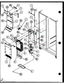 Evaporator And Air Handling parts for Amana Side-By-Side Refrigerator SXPD25H-P7836003W from AppliancePartsPros.com