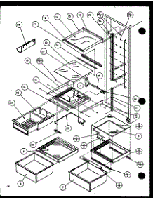 Refrigerator Shelving And Drawers (Sz22mw / P1120607ww) (Sz22ml / P1120607wl) (Sz22mw / P1120608ww) (Sz22ml / P1120608wl) (Sz22mbw / P1120609ww) (Sz22mbl / P1120609wl) (Sz22mbw / P1120610ww) (Sz22mbl / P1120610wl) parts for Amana Side-By-Side Refrigerator SZ22MBL-P1120610WL from AppliancePartsPros.com