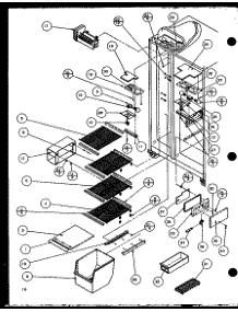 Freezer Shelving And Refrigerator Light (Sz25m2w / P1154903ww) (Sz25m2l / P1154903wl) (Sz25mp2w / P1154904ww) (Sz25mp2l / P1154904wl) parts for Amana Side-By-Side Refrigerator SZ25M2L-P1154903WL from AppliancePartsPros.com