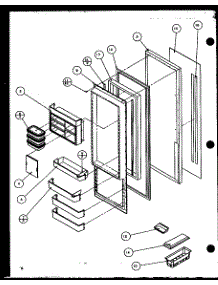 Refrigerator Door (Sz25m2w / P1154903ww) (Sz25m2l / P1154903wl) (Sz25mp2w / P1154904ww) (Sz25mp2l / P1154904wl) parts for Amana Side-By-Side Refrigerator SZ25MP2L-P1154904WL from AppliancePartsPros.com