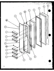 Freezer Door (Sz25mw / P1120709ww) (Sz25ml / P1120709wl) (Sz25mw / P1120710ww) (Sz25ml / P1120710wl) (Sz25mpw / P1120711ww) (Sz25mpw / P1120712ww) (Sz25mpl / P1120711wl) (Sz25mpl / P1120712wl) parts for Amana Side-By-Side Refrigerator SZ25MPW-P1120712WW from AppliancePartsPros.com