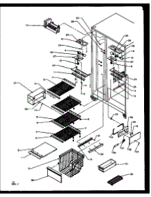 Freezer Shelving And Refrigerator Light parts for Amana Side-By-Side Refrigerator SZ25NW-P1162702WW from AppliancePartsPros.com