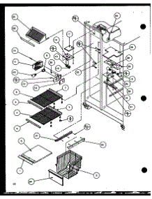 Freezer Shelving And Refrigerator Light parts for Amana Side-By-Side Refrigerator SZD20J-P7870136W from AppliancePartsPros.com