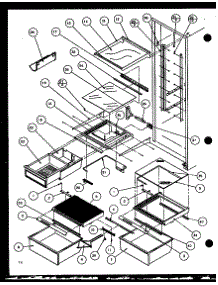 Refrigerator Shelving And Drawers parts for Amana Side-By-Side Refrigerator SZD20J-P7870136W from AppliancePartsPros.com