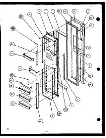 Freezer Door (Sbd20k / P1117701w) parts for Amana Side-By-Side Refrigerator SZD20K-P1117702W from AppliancePartsPros.com