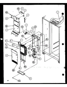 Evaporator And Air Handling (Sbd20k / P1117701w) parts for Amana Side-By-Side Refrigerator SZD20K-P1117702W from AppliancePartsPros.com