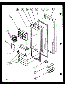 Refrigerator Door (Szd20k / P1117702w) (Szd20kb / P1117703w) (Szd20kp / P1117704w) parts for Amana Side-By-Side Refrigerator SZD20K-P1117702W from AppliancePartsPros.com