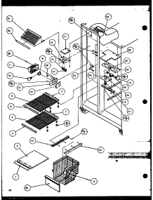 Freezer Shelving And Refrigerator Light (Szd20k / P1117702w) (Szd20kb / P1117703w) (Szd20kp / P1117704w) parts for Amana Side-By-Side Refrigerator SZD20K-P1117702W from AppliancePartsPros.com