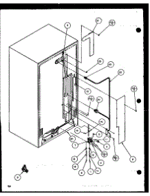 Cabinet Back (Szd20k / P1117702w) (Szd20kb / P1117703w) (Szd20kp / P1117704w) parts for Amana Side-By-Side Refrigerator SZD20K-P1117702W from AppliancePartsPros.com