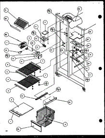Freezer Shelving And Refrigerator Light (Sbd20k / P1117701w) parts for Amana Side-By-Side Refrigerator SZD20KP-P1117704W from AppliancePartsPros.com