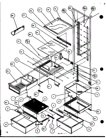 Refrigerator Shelving And Drawers (Sbd20k / P1117701w) parts for Amana Side-By-Side Refrigerator SZD20KP-P1117704W from AppliancePartsPros.com