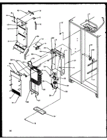 Evaporator And Air Handling parts for Amana Side-By-Side Refrigerator SZD20NL-P1162501WL from AppliancePartsPros.com