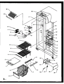 Freezer Shelving And Refrigerator Light parts for Amana Side-By-Side Refrigerator SZD22NL-P1162401WL from AppliancePartsPros.com