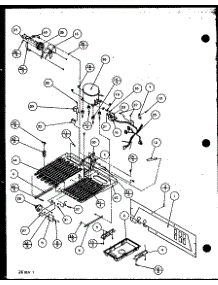 Machine Compartment Panasonic Compressor parts for Amana Side-By-Side Refrigerator SZD25MP2L-P1155106WL from AppliancePartsPros.com