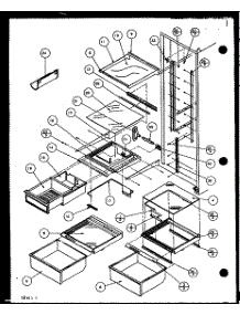 Refrigerator Shelving And Drawers (Szd22ml / P1120809wl) (Szd22mw / P1120809ww) (Szd22mw / P1120810ww) (Szd22ml / P1120810wl) (Szd22m2w / P1155004ww) (Szd22m2l / P1155004wl) (Szd22mbw / P1120811ww) (Szd22mbl / P1120811wl) (Szd22mbl / P1120812wl) (Szd22mbw / P1120812ww) (Szd2 parts for Amana Side-By-Side Refrigerator SZD25MPE-P1121011WE from AppliancePartsPros.com