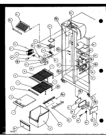 Freezer Shelving And Refrigerator Light parts for Amana Side-By-Side Refrigerator SZD25MPE-P1121012WE from AppliancePartsPros.com