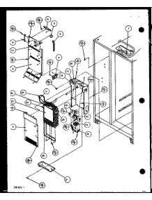 Evaporator And Air Handling parts for Amana Side-By-Side Refrigerator SZD25MPE-P1121012WE from AppliancePartsPros.com