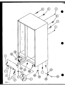 Drain And Rollers parts for Amana Side-By-Side Refrigerator SZD25MPE-P1121012WE from AppliancePartsPros.com