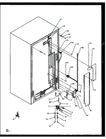 Cabinet Back parts for Amana Side-By-Side Refrigerator SZD25N2L-P1162426WL from AppliancePartsPros.com