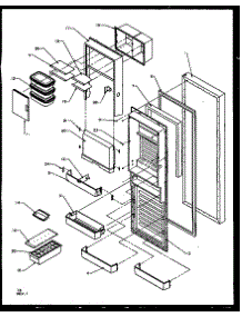 Refrigerator Door (Szd25ne / P1162403we) (Szd25nl / P1162403wl) (Szd25nw / P1162403ww) (Szd25nw / P1162418ww) (Szd25nl / P1162418wl) (Szd25ne / P1162418we) (Szd25n2e / P1162426we) (Szd25n2l / P1162426wl) (Szd25n2w / P1162426ww) (Szd25n2e / P1162431we) (Szd25n2w / P1162431ww) ( parts for Amana Side-By-Side Refrigerator SZD25N2W-P1162431WW from AppliancePartsPros.com