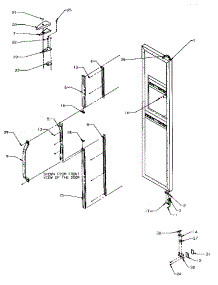 Door Hinge & Trim (Fzr) parts for Amana Side-By-Side Refrigerator SZD25S5W-P1190415WW from AppliancePartsPros.com